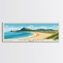 Porto Santo, Portugal Panoramic Beach Print, Vacation Gift, Portugal Wall Art, Framed Canvas Print, Framed Beach Painting