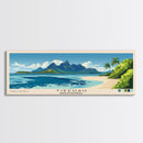 Tikehau, French Polynesia Panoramic Print, Vacation Gift, French Polynesia Wall Art, Beach Painting, Beach Decor, Large Wall Art, Wood Frame Art