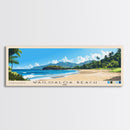 Wailoaloa Beach, Fiji Panoramic Print, Vacation Gift, Fiji Wall Art, Beach Painting, Beach Decor, Large Wall Art, Wood Frame Art