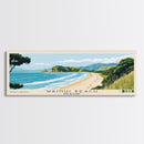 Wainui Beach, New Zealand Panoramic Beach Print, Vacation Gift, New Zealand Wall Art, Framed Canvas Print, Framed Beach Painting