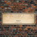 Munich Panoramic map print poster or framed canvas, Munich Germany map print poster canvas, city map print poster canvas, Vintage Travel Art