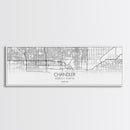 Panoramic Chandler City Map, Arizona Art, Map Print, Minimalist Wall Art, Canvas Art, Housewarming Gift, Street Map Art, Closing Gift