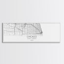 Panoramic Chicago City Map, Illinois Art, Map Print, Minimalist Wall Art, Canvas Art, Housewarming Gift, Street Map Art, Closing Gift