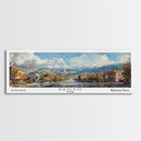 Provo Utah Panoramic Print, Modern Framed Canvas Print, City Travel Poster, Wall Art, Living Room Decoration, Unique Gift