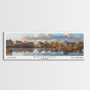Rockford Illinois Panoramic Print, Trendy Framed Canvas Print, City Travel Poster, Home Decor, Office Wall Art, Gift Idea