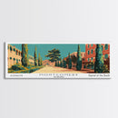 Montgomery Alabama Panoramic Wall Art, Mid Century Modern Framed Canvas Print, Retro Pop Art Travel Poster, Home Wall Art