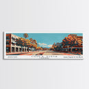 Chula Vista California Panoramic Painting, Framed Canvas Print, Mid Century Modern Wall Art, Retro Pop Art Travel Poster, Home Decor, City Art