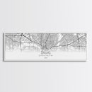 Panoramic Dallas City Map, Texas Art, Map Print, Minimalist Wall Art, Canvas Art, Housewarming Gift, Street Map Art, Closing Gift