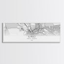 Panoramic El Paso City Map, Texas Art, Map Print, Minimalist Wall Art, Canvas Art, Housewarming Gift, Street Map Art, Closing Gift