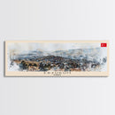 Erzurum Turkey Travel Print Wall Art, Panoramic City Art, Travel Art, Wall Decor, Vacation Gift, Framed Canvas Print Or Metal Art