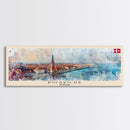 Roskilde Denmark Travel Art, City Art, Framed Canvas Print or Metal Wall Art, Europe Travel Poster, Panoramic Wall Art, Extra Wide Wall Art