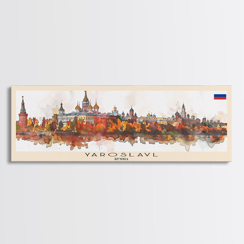 Yaroslavl Russia Wall Art, Panoramic Travel Poster, Panoramic Framed Canvas Print, City Wall Art, Wall Hanging Home Decor, Travel Art