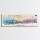 Stavanger Norway Travel Art, City Art, Framed Canvas Print or Metal Wall Art, Europe Travel Poster, Panoramic Wall Art, Extra Wide Wall Art