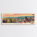 Angarsk Russia Panoramic Travel Poster, Framed Canvas Print or Metal Wall Art, Travel Art, Home Decor, Panoramic Painting, Midcentury Art