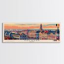 Antwerp Belgium Wall Art, Panoramic Travel Poster, Panoramic Framed Canvas Print, City Wall Art, Wall Hanging Home Decor, Travel Art