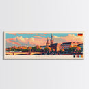Bremen Germany Wall Art, Panoramic Travel Poster, Panoramic Framed Canvas Print, City Wall Art, Wall Hanging Home Decor, Travel Art