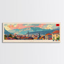 Elbasan Albania Travel Print Wall Art, Panoramic City Art, Travel Art, Wall Decor, Vacation Gift, Framed Canvas Print Or Metal Art
