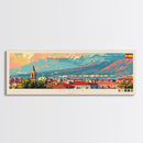 Getafe Spain Panoramic Travel Poster, Framed Canvas Print or Metal Wall Art, Travel Art, Home Decor, Panoramic Painting, Midcentury Art