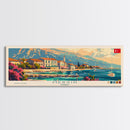 Mersin Turkey Wall Art, Panoramic Travel Poster, Panoramic Framed Canvas Print, City Wall Art, Wall Hanging Home Decor, Travel Art