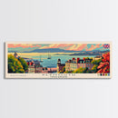Plymouth United Kingdom Panoramic Travel Poster, Framed Canvas Print or Metal Wall Art, Travel Art, Home Decor, Panoramic Painting, Midcentury Art