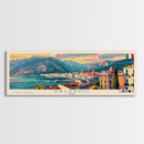 Salerno Italy Travel Art, City Art, Framed Canvas Print or Metal Wall Art, Europe Travel Poster, Panoramic Wall Art, Extra Wide Wall Art