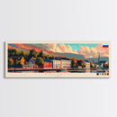 Tolyatti Russia Panoramic Travel Poster, Framed Canvas Print or Metal Wall Art, Travel Art, Home Decor, Panoramic Painting, Midcentury Art