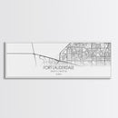Panoramic Fort Lauderdale City Map, Florida Art, Map Print, Minimalist Wall Art, Canvas Art, Housewarming Gift, Street Map Art, Closing Gift