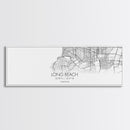 Panoramic Long Beach City Map, California Art, Map Print, Minimalist Wall Art, Canvas Art, Housewarming Gift, Street Map Art, Closing Gift