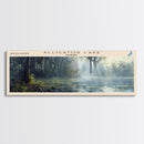 Alligator Lake Florida Panoramic Framed Canvas Print, Lake House Decor, Tropical Landscape, Travel Poster, Wall Art, Scenic Painting