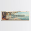 Fellows Lake Missouri Framed Canvas Print, Lake House Decor, Panoramic Wall Art, Travel Poster, Rustic Lake Painting, Home Decor
