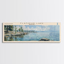Flathead Lake Montana Framed Canvas Print, Lake House Art, Panoramic Wall Art, Travel Poster, Captivating Lake Painting, Home Decor