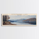 Herrington Lake Kentucky Framed Canvas Print, Panoramic Lake House Decor, Wall Art, Travel Poster, Stunning Lake Painting, Nature Art