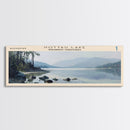 Hottah Lake Framed Canvas Print, Panoramic Lake House Decor, Wall Art, Travel Poster, Stunning Lake Painting, Nature Art