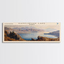 Kamilukuak Lake Framed Canvas Print, Lake House Decor, Panoramic Wall Art, Travel Poster, Captivating Lake Painting, Nature Art
