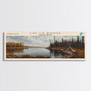 Lac La Ronge Framed Canvas Print, Lake House Art, Panoramic Wall Art, Travel Poster, Captivating Lake Painting, Nature Art