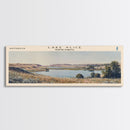 Lake Alice North Dakota Framed Canvas Print, Panoramic Lake House Decor, Wall Art, Travel Poster, Scenic Lake Painting, Nature Art