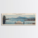 Lake Ashmere Massachusetts Framed Canvas Print, Panoramic Lake House Decor, Wall Art, Travel Poster, Captivating Lake Painting, Nature Art