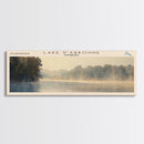 Lake D'Arbonne Louisiana Framed Canvas Print, Lake House Decor, Panoramic Wall Art, Travel Poster, Serene Lake Painting, Nature Art