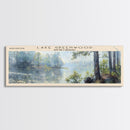 Lake Greenwood South Carolina Framed Canvas Print, Lake House Decor, Panoramic Wall Art, Travel Poster, Scenic Landscape Painting, Nature Art