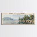 Lake San Cristobal, Boho Art, Beautiful Landscape, Travel Poster Art, Wall Art, Home Decor, Nature Scene, Lake Painting, Minimalist Art, Living Room Decor, Travel Print, Framed Canvas Print, Lake House Decor, Panoramic Print