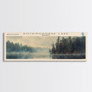 Semmens Lake Panoramic Framed Canvas Print, Lake House Decor, Wall Art, Travel Poster, Scenic Landscape, Living Room Decor, Beautiful Lake