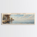 Stump Lake North Dakota Panoramic Wall Art, Framed Canvas Print, Lake House Decor, Travel Poster, Beautiful Lake Scene, Bedroom Decor