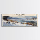 Summerville Lake West Virginia Panoramic Wall Art, Framed Canvas Print, Lake House Decor, Travel Poster, Scenic Lake Painting, Living Room Decor