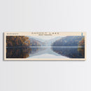 Summit Lake West Virginia Panoramic Wall Art, Framed Canvas Print, Lake House Decor, Travel Poster, Tranquil Landscape, Bedroom Decor