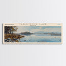 Toledo Bend Panoramic Wall Art, Framed Canvas Print, Lake House Decor, Travel Poster, Serene Landscape, Living Room Art