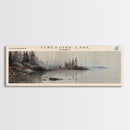 Tebesjuak Panoramic Wall Art, Framed Canvas Print, Lake House Decor, Travel Poster, Beautiful Lake Scene, Bedroom Decor, Living Room Art