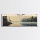 Turkeyfoot Lake Ohio Panoramic Wall Art, Framed Canvas Print, Lake House Decor, Travel Poster, Scenic Lake Scene, Bedroom Decor