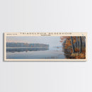 Triadelphia Reservoir Maryland Panoramic Wall Art, Framed Canvas Print, Lake House Decor, Travel Poster, Beautiful Lake Scene, Bedroom Decor