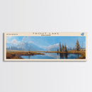 Utikuma Lake Panoramic Wall Art, Framed Canvas Print, Lake House Decor, Travel Poster, Scenic Lake Scene, Bedroom Art