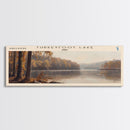 Turkeyfoot Lake Ohio Panoramic Wall Art, Framed Canvas Print, Lake House Decor, Travel Poster, Scenic Lake Scene, Bedroom Decor